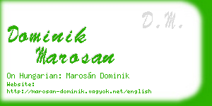 dominik marosan business card