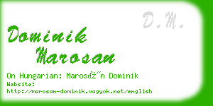 dominik marosan business card